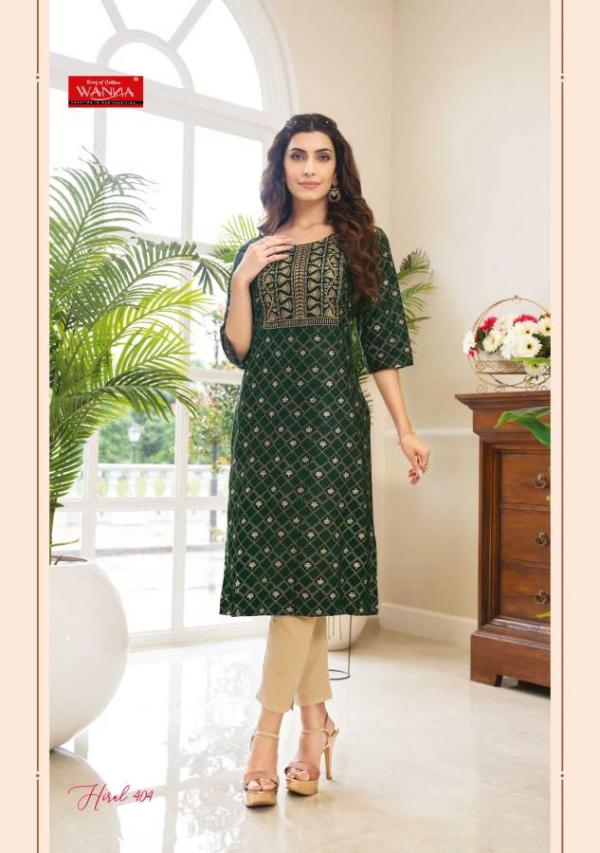 Wanna Hiral 4 Embroidery Wear Rayon Designer Kurti Collection